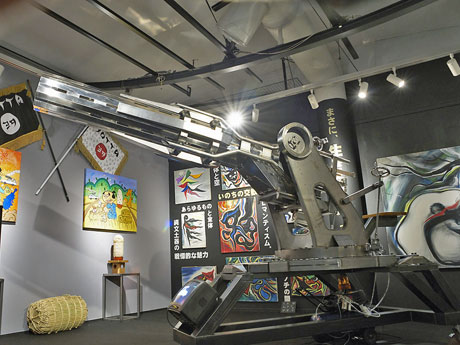 大砲のような「ポン菓子機」