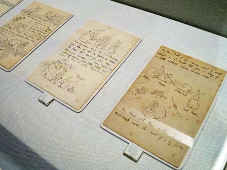 「ピーターラビットのおはなし」の基になった絵手紙の直筆写し