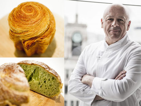 販売するブリオッシュのイメージとティエリー・マルクスさん