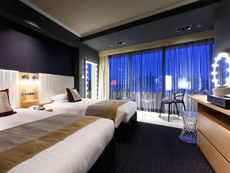 シックな色調でまとめた「SHIBUYA MODE Twin Room」