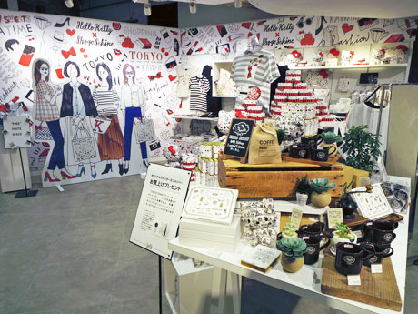 イラストレーターShogo Sekineさんのイラストが目を引く店頭