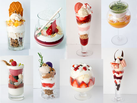 参加各店が提供するパフェのイメージ