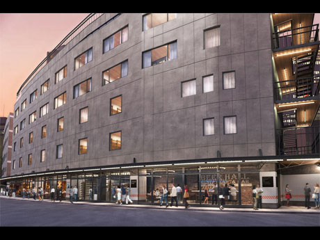 ホテルやオフィス、店舗で構成するB棟の外観イメージ（提供：東急電鉄）