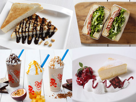 トッピングを選べるホットサンドやサンドイッチなどをそろえる