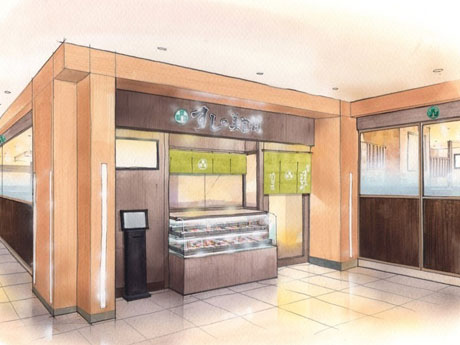 テークアウトコーナーを正面入り口に変更する（写真はイメージ）