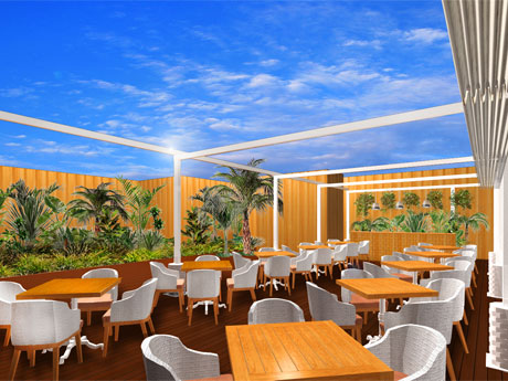 ステージを併設するテラス席のイメージ