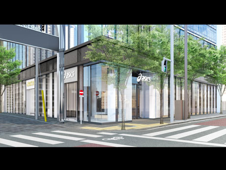 明治通りと竹下通りの交差点に位置する店舗概観イメージ