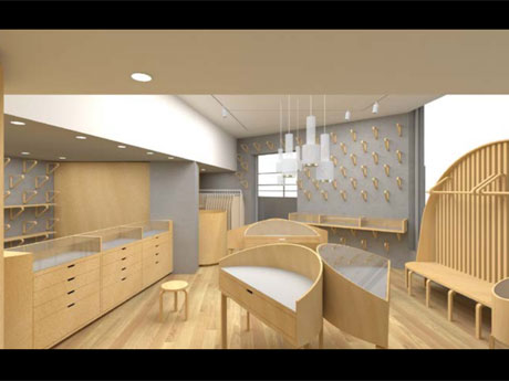 フィンランドのインテリアブランド「Artek」の什器を配置する店内イメージ