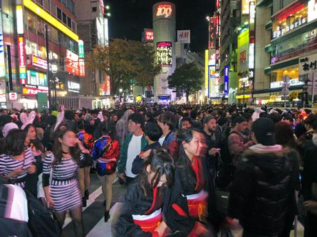 多くの人が集まった渋谷