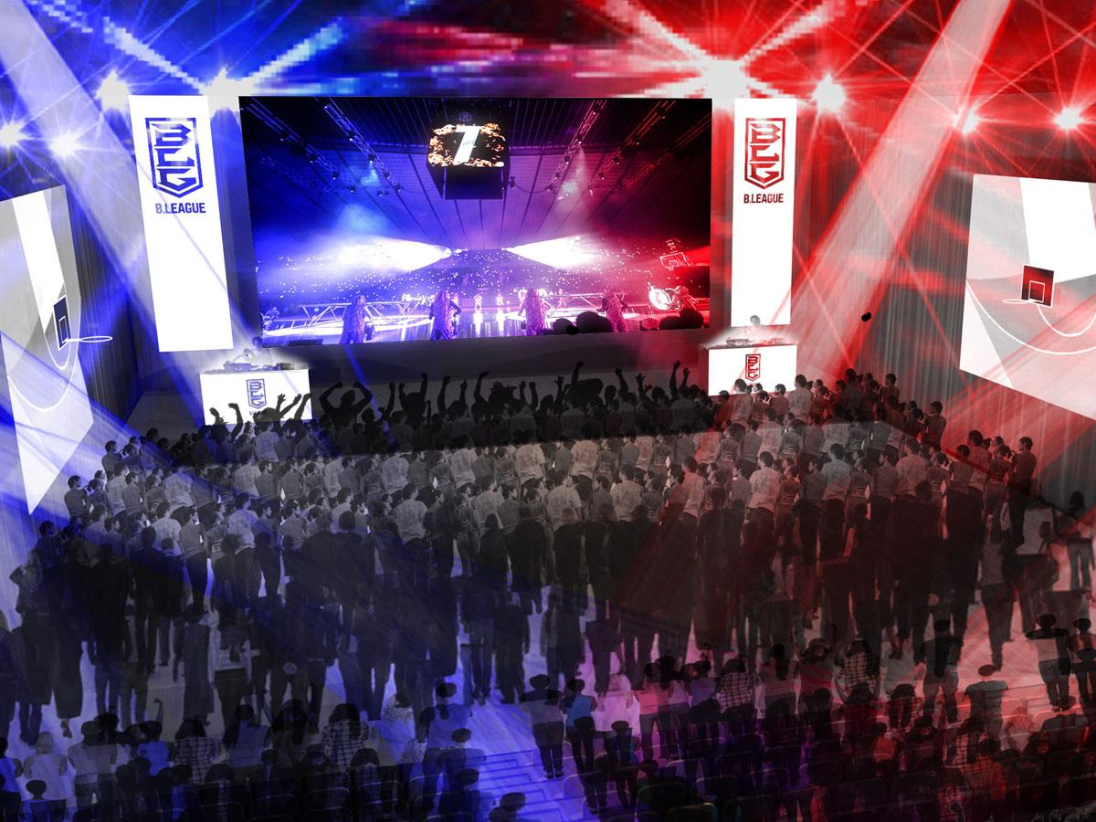 AR技術やリアルタイム映像伝送技術などをづにゅうする会場イメージ