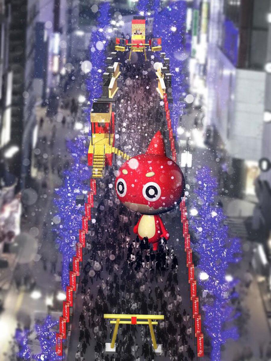 交通規制する公園通りを「モンスト参道」（写真はイメージ）と位置付ける