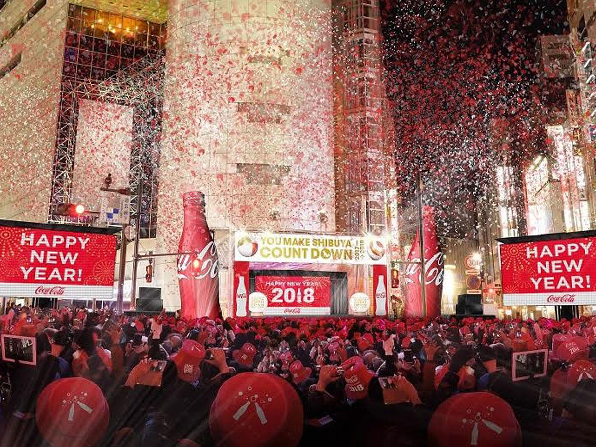 SHIBUYA109前にステージを設置して展開するカウントダウンのイメージ