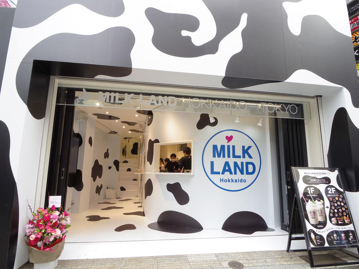 牛柄のデザインに仕上げた店舗