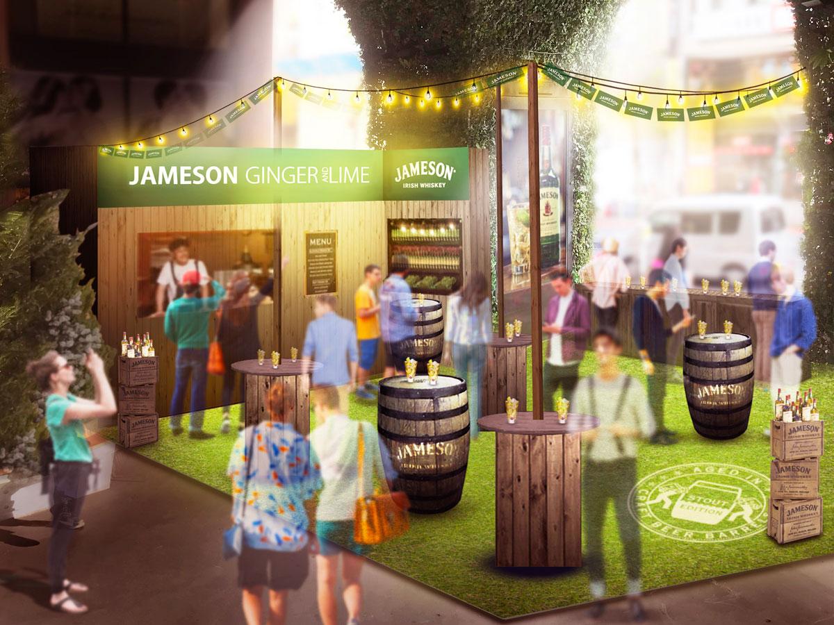 渋谷モディの店頭広場にオープンする限定バーのイメージ