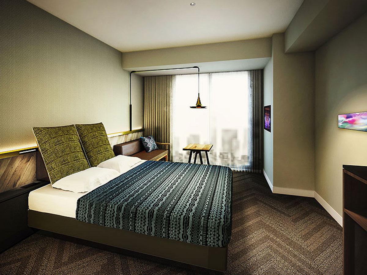 「ビンテージモダン」を表現したデザインに仕上げる客室イメージ