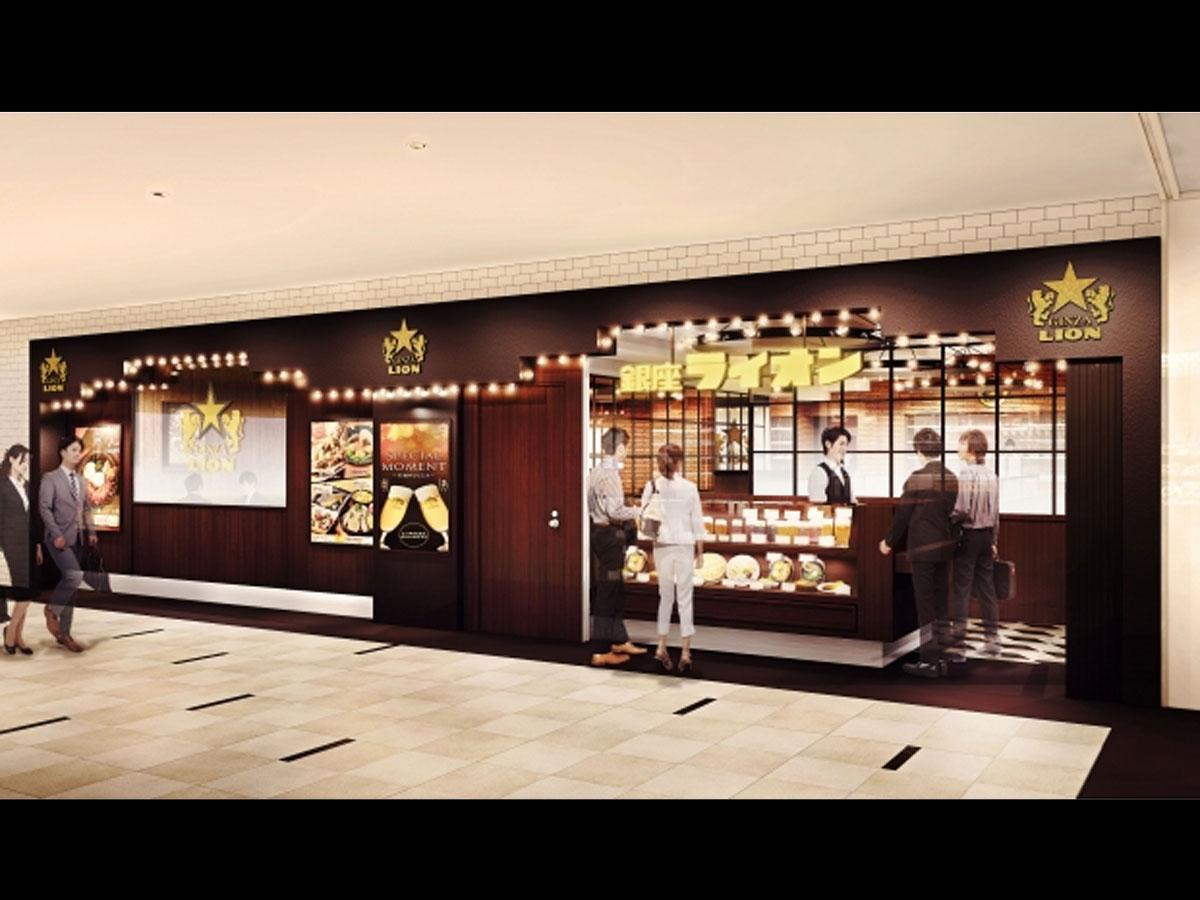 駅直結のビル地下に位置する店舗の外観イメージ