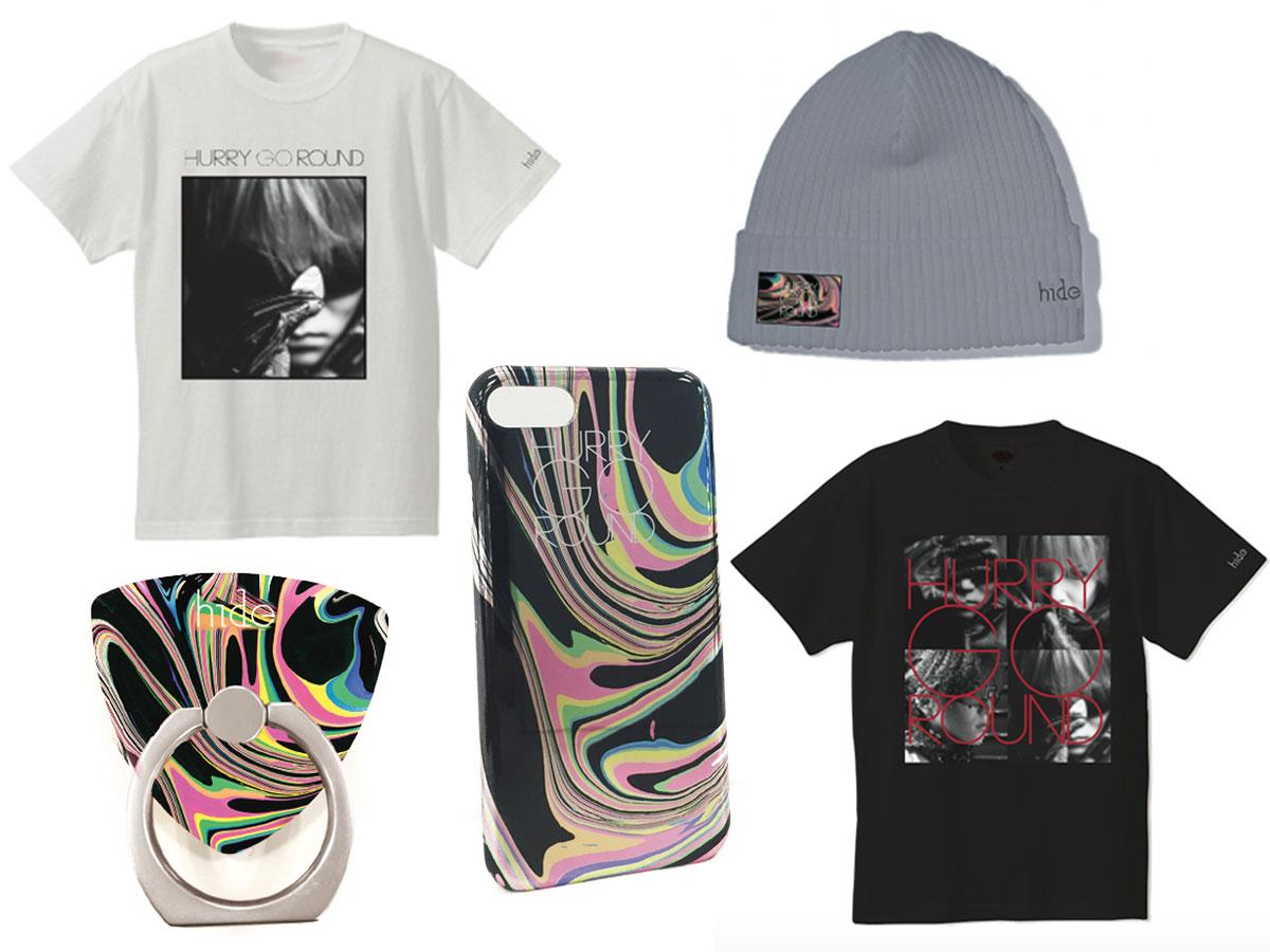 Tシャツやスマートフォンリングなど販売する商品の一部