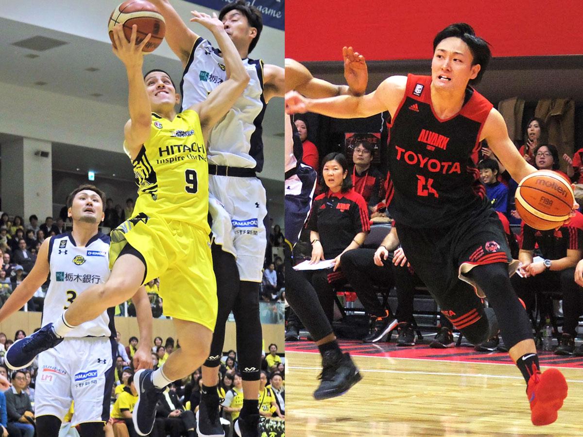 開幕節でダービー戦を行うサンロッカーズ渋谷（ベンドラメ礼生選手）とアルバルク東京（田中大貴選手）
