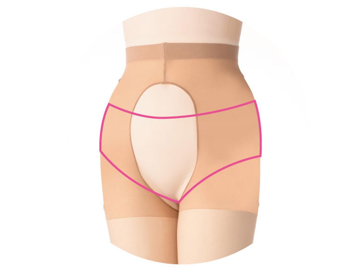 パンティ部をくりぬいたサスペンダータイプの足袋用タイツ