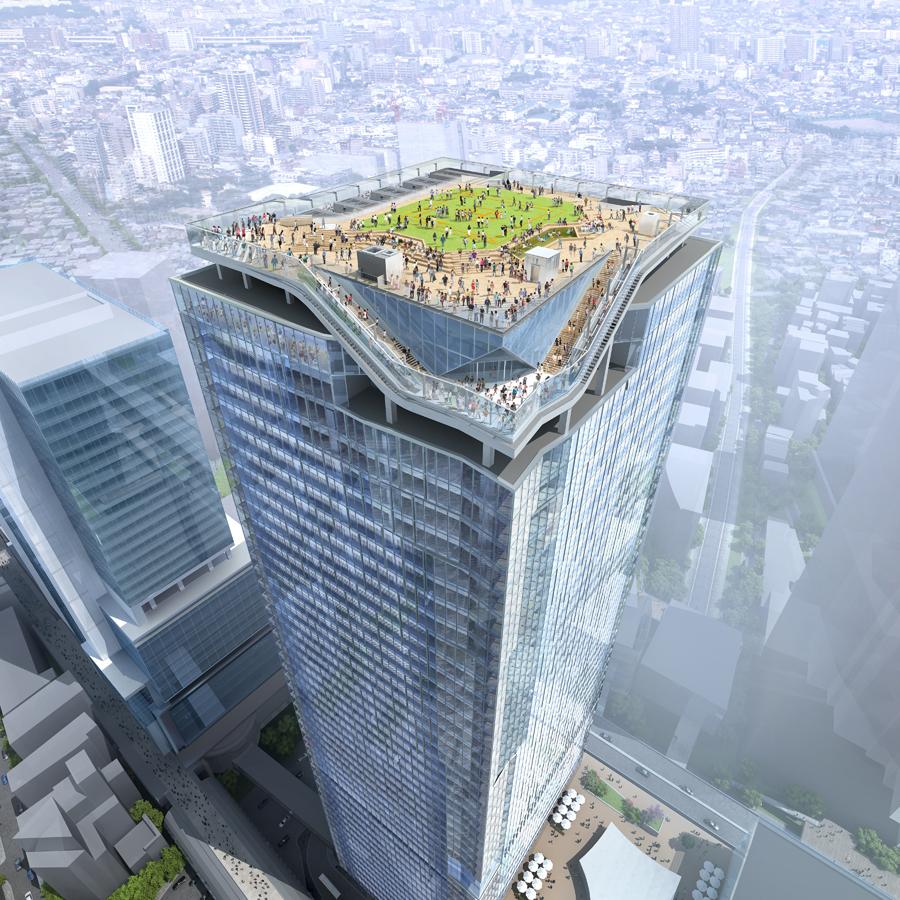 渋谷スクランブルスクエア第1期（東棟）SHIBUYA SKY 俯瞰（ふかん）イメージ（画像提供＝渋谷駅街区共同ビル事業者）