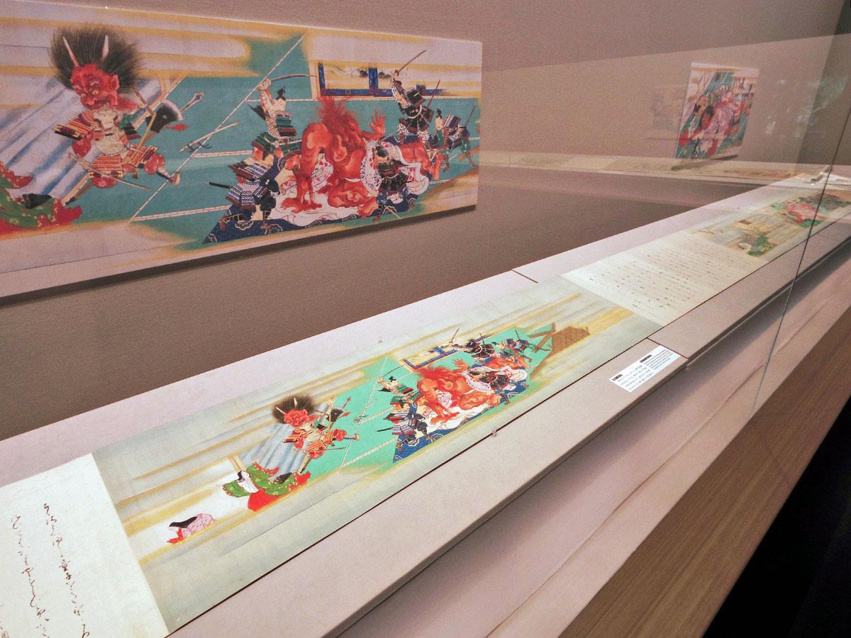 住吉弘尚が描いた「酒呑童子」より、源頼光らが酒?童子の首をはねる場面