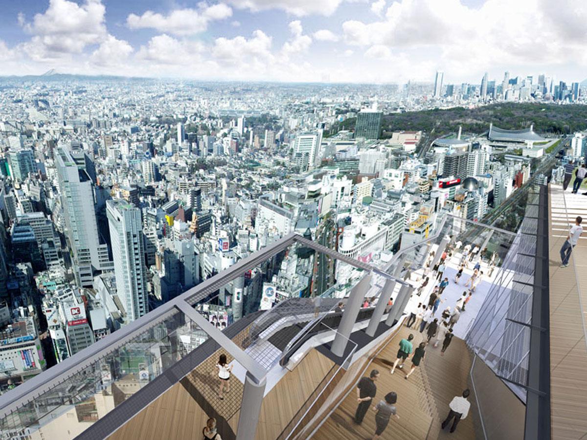 渋谷スクランブルスクエア東棟「SHIBUYA SKY」屋上展望空間からの眺望イメージ（画像提供＝渋谷スクランブルスクエア）