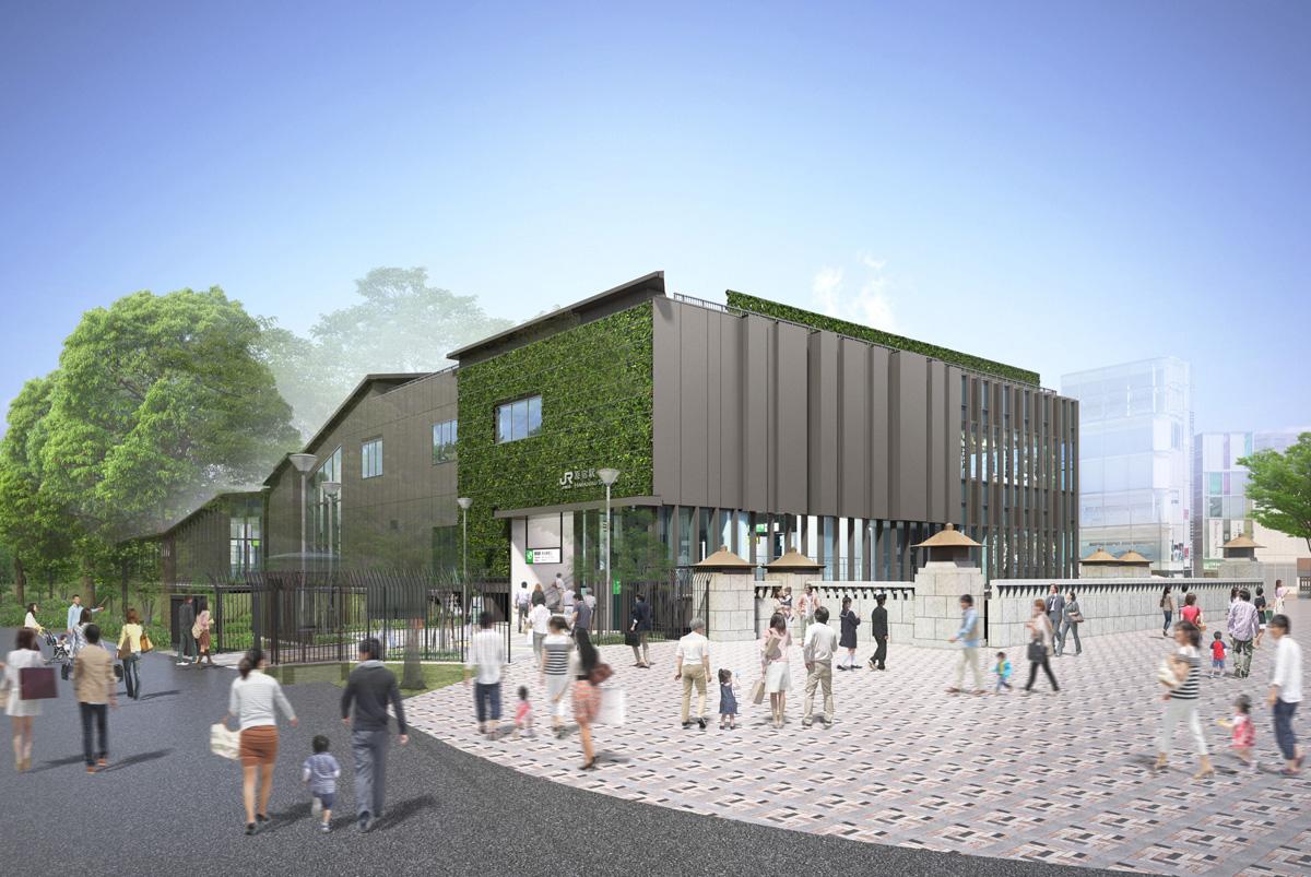 JR原宿駅・新駅舎外観（明治神宮側）
