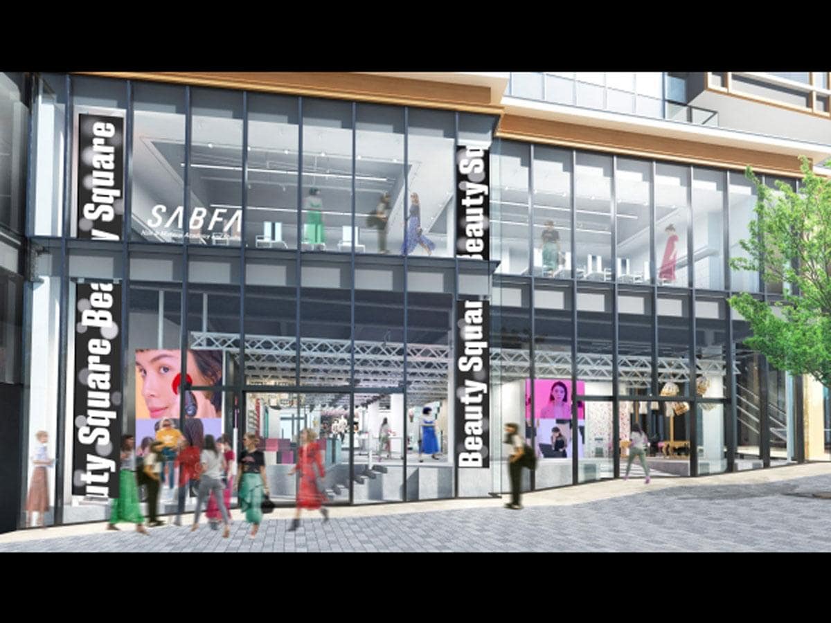 路面には美容施設「Beauty Square」を出店する外観イメージ
