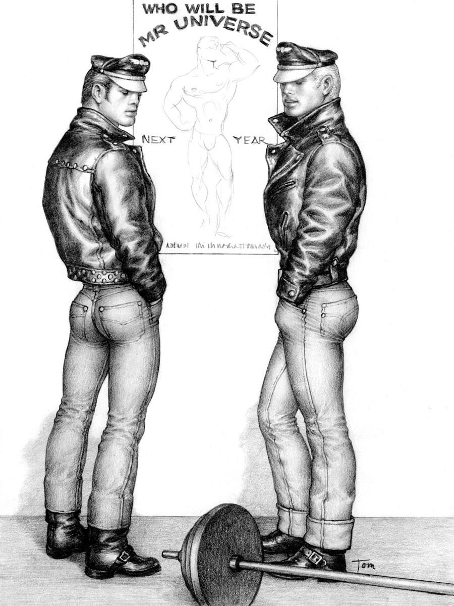 1963年にグラファイトで描かれた作品&copy;1963-2020Tom of Finland Foundation