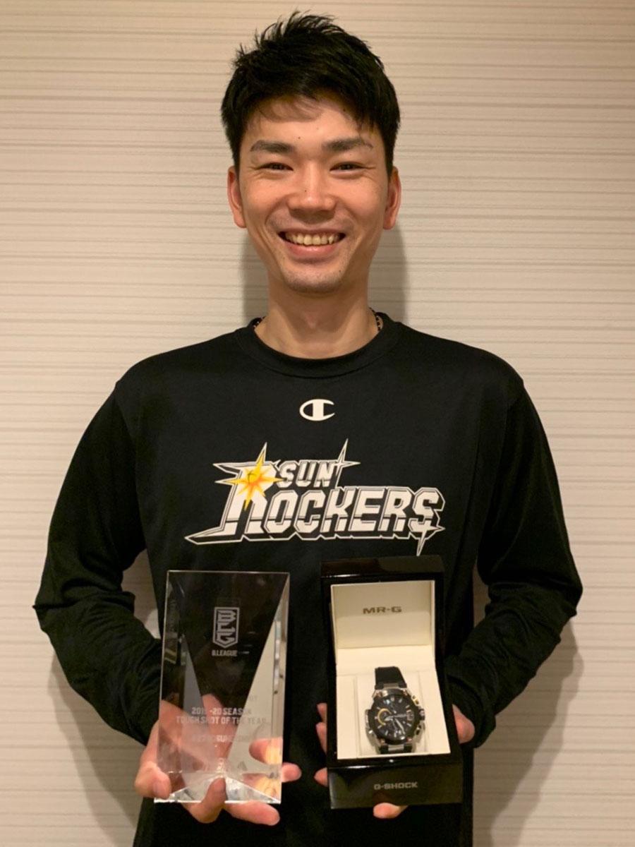 「ベストタフショット賞」に選ばれた石井講祐選手