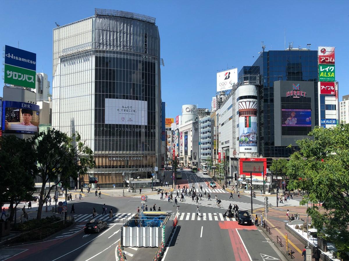 渋谷駅前周辺の様子（5月7日撮影）