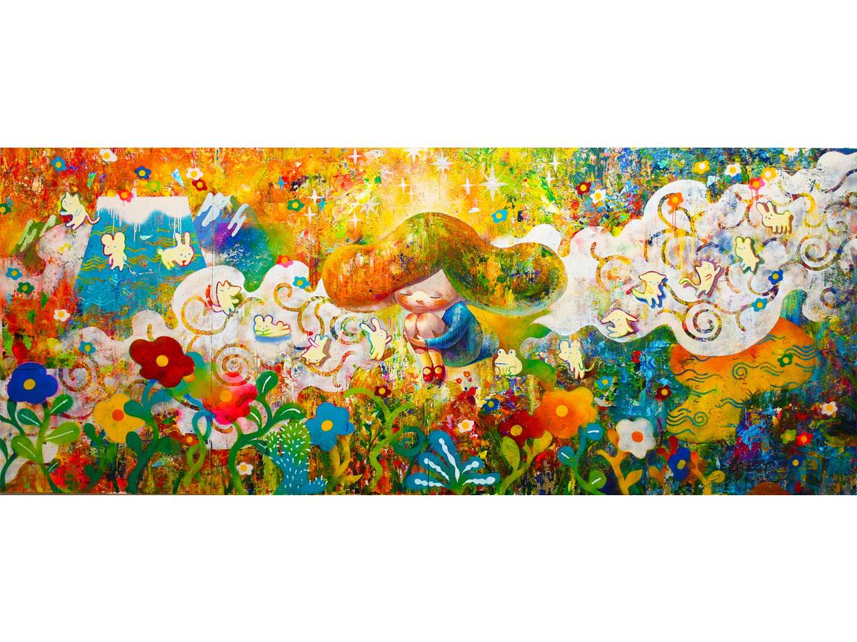 出展作家の1人である画家・志田菜穂美さんの作品