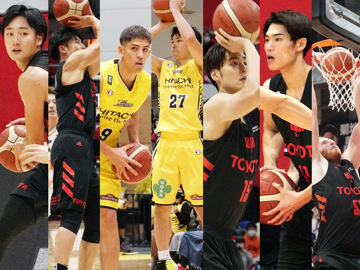 トップ10入りしたアルバルク東京とサンロッカーズ渋谷の7選手