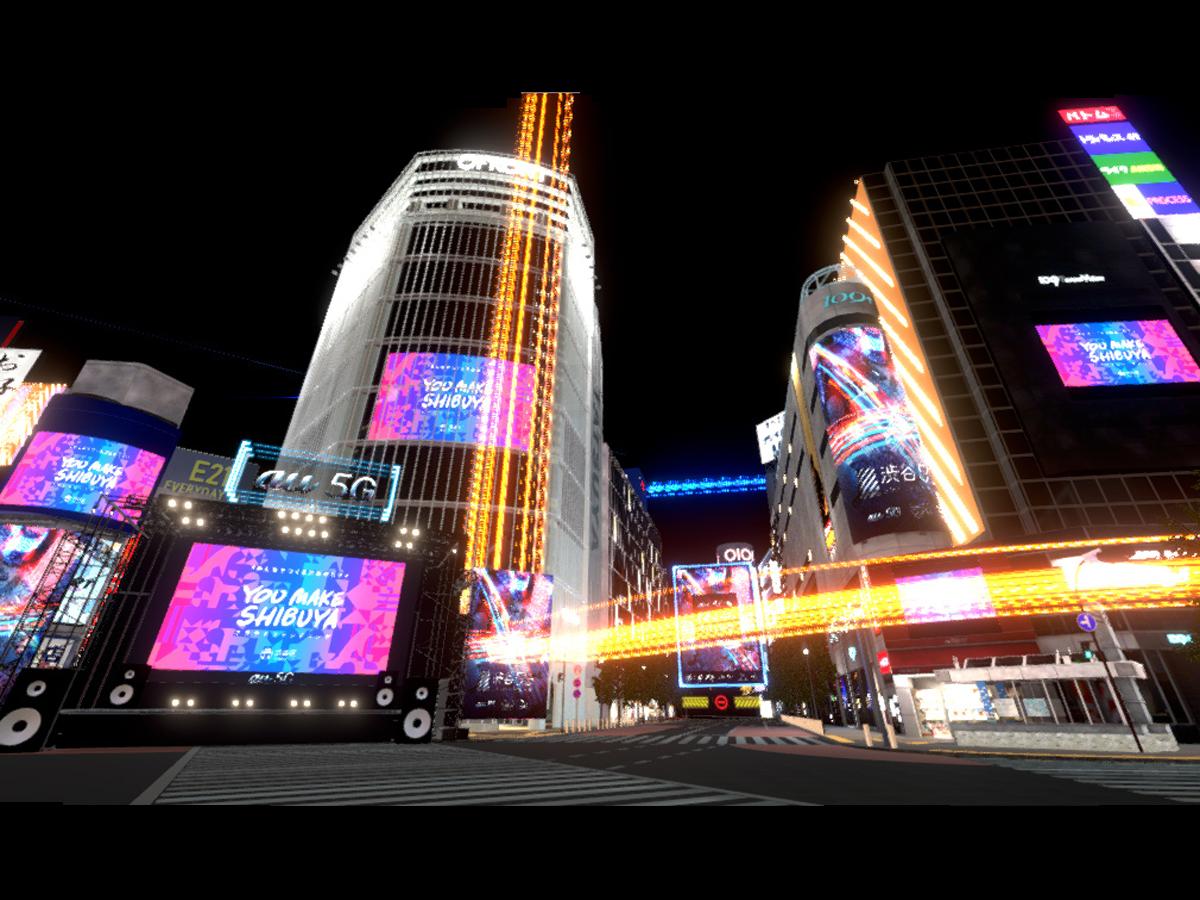 ライブは「バーチャル渋谷」（写真）で配信する。