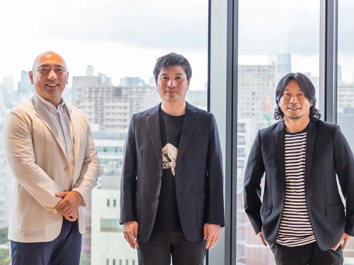 （左から）リアルゲイト岩本裕社長、サイバーエージェント藤田晋社長、トランジットジェネラルオフィス中村貞裕社長