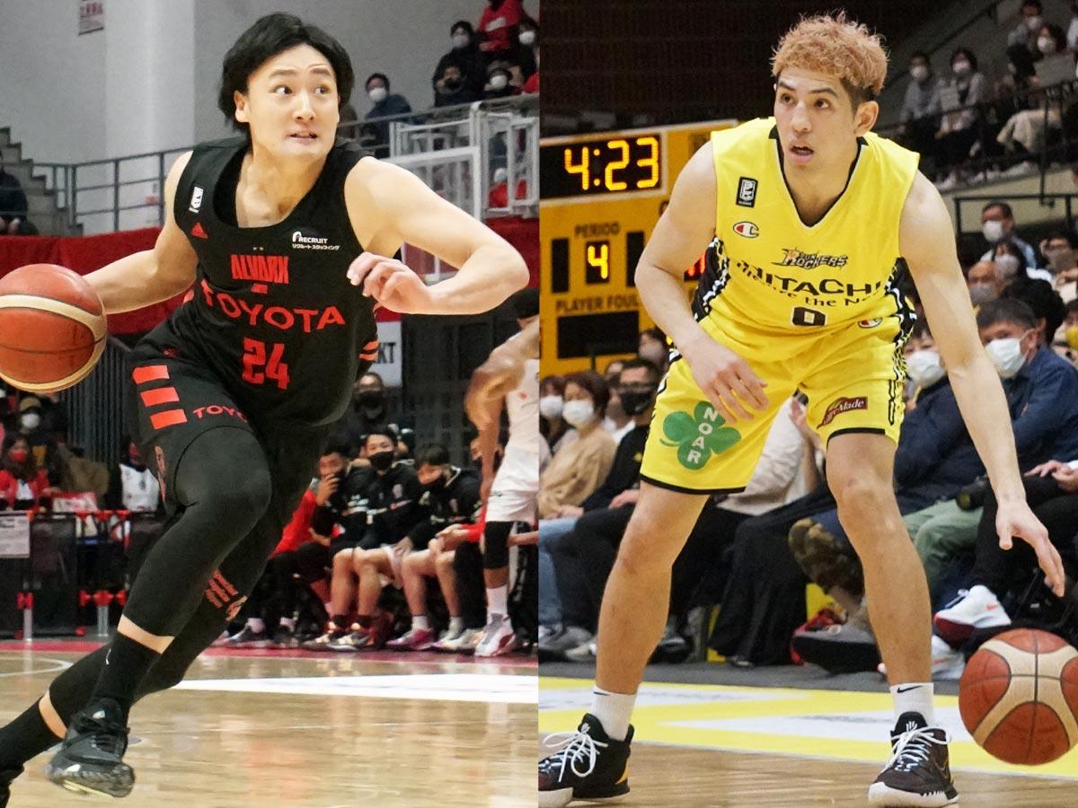 （左から）代表に内定した田中大貴選手とベンドラメ礼生選手