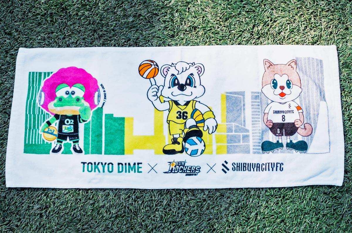 各クラブのマスコットをデザインするスポーツタオル