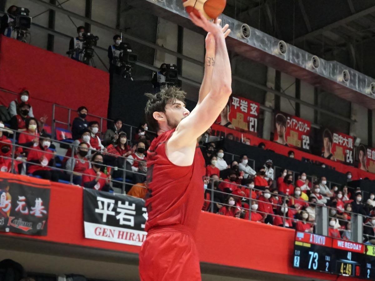 試合を通して高い確率で得点を挙げたライアン・ロシター選手
