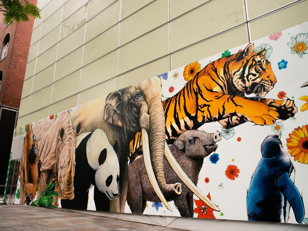 絶滅危惧種の動植物などを描いた作品