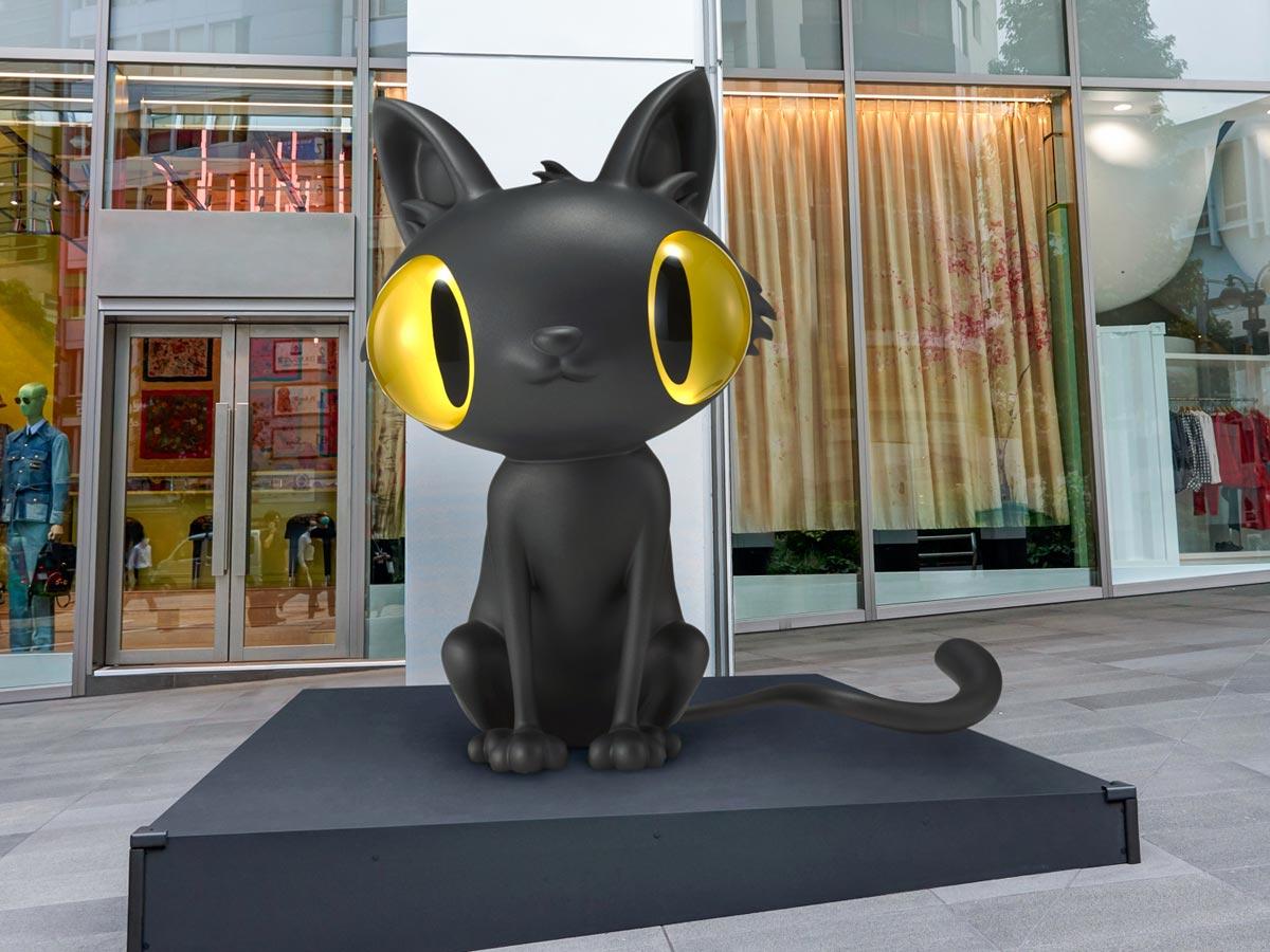 渋谷パルコ店頭に設置する「ギュンター」のパブリックアートのイメージ