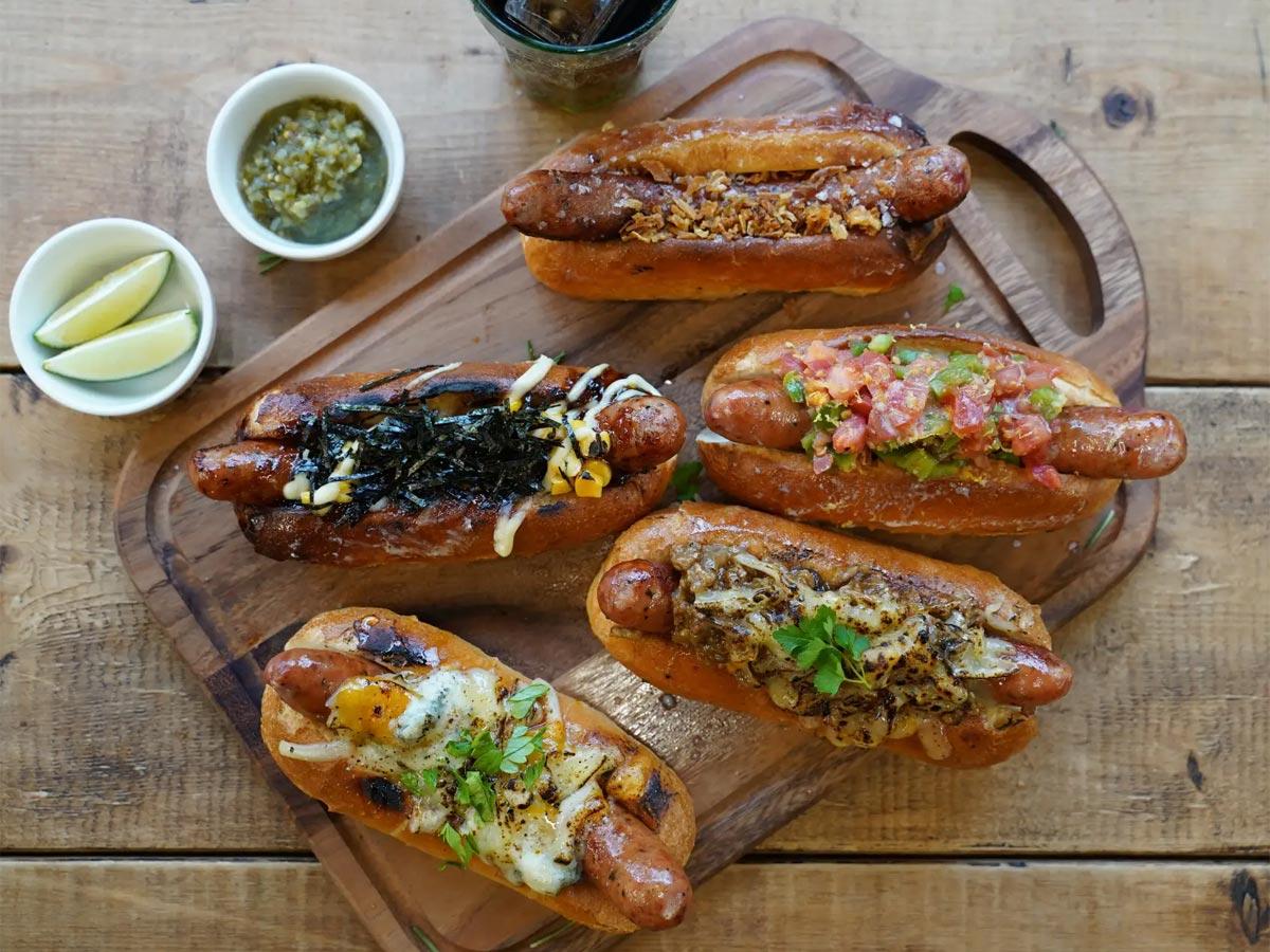 9種類を用意するホットドッグ