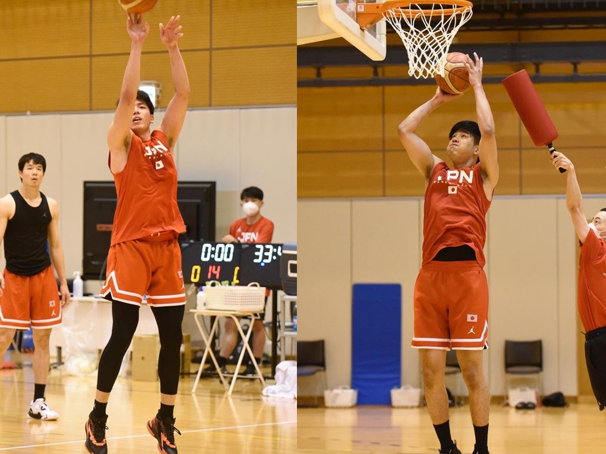 （左から）サンロッカーズ渋谷の井上宗一郎選手、アルバルク東京の吉井裕鷹選手&copy;JBA