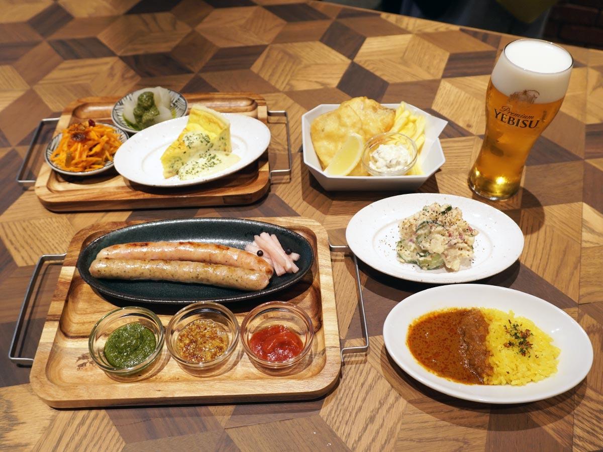 ヱビスビールや恵比寿の飲食店が監修するポテトサラダなどを提供する