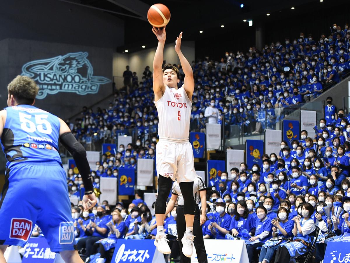 38分を超える出場時間で19得点を挙げた安藤周人選手&copy;B.LEAGUE