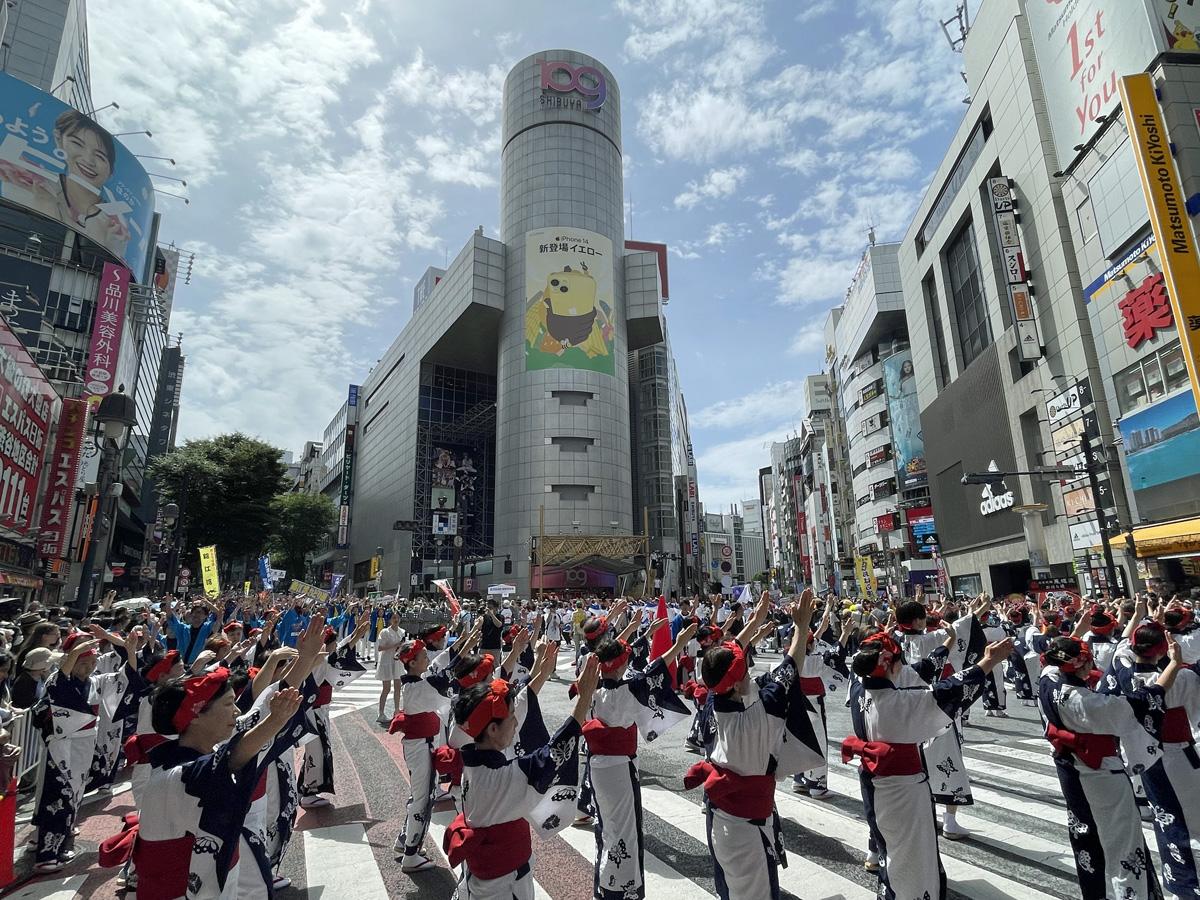 SHIBUYA109前交差点を中心に繰り広げられた「第26回 渋谷・鹿児島おはら祭」