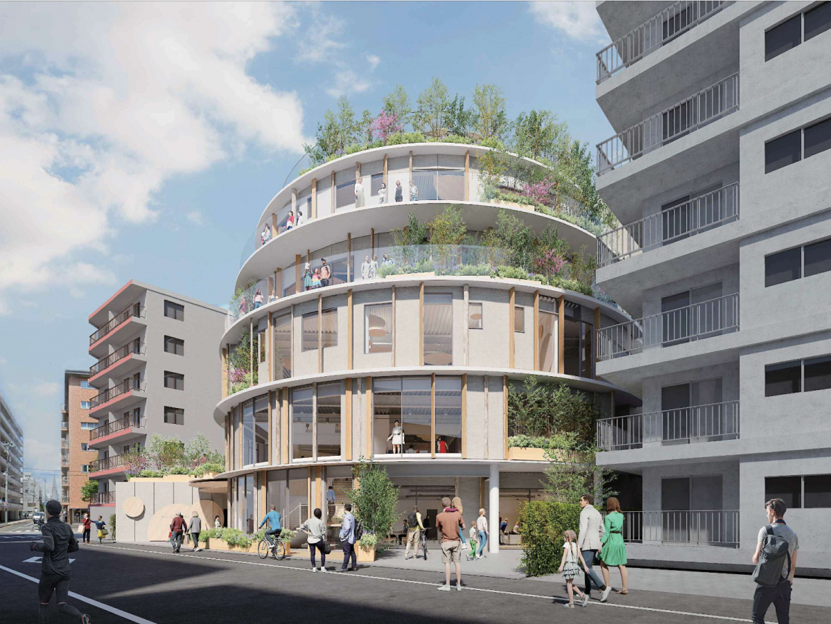渋谷区千駄ヶ谷区民複合施設（外観イメージ）
