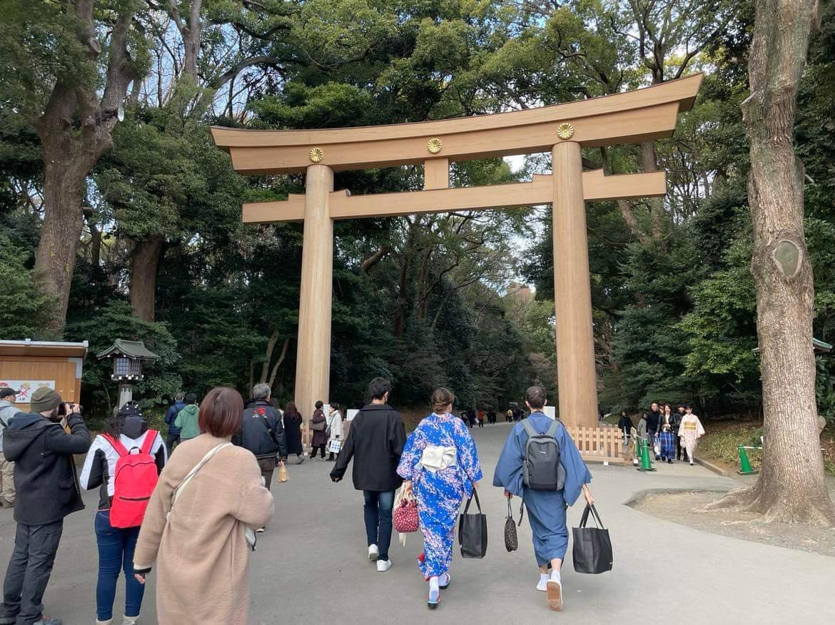 明治神宮・第一鳥居付近（2023年12月27日午後撮影）