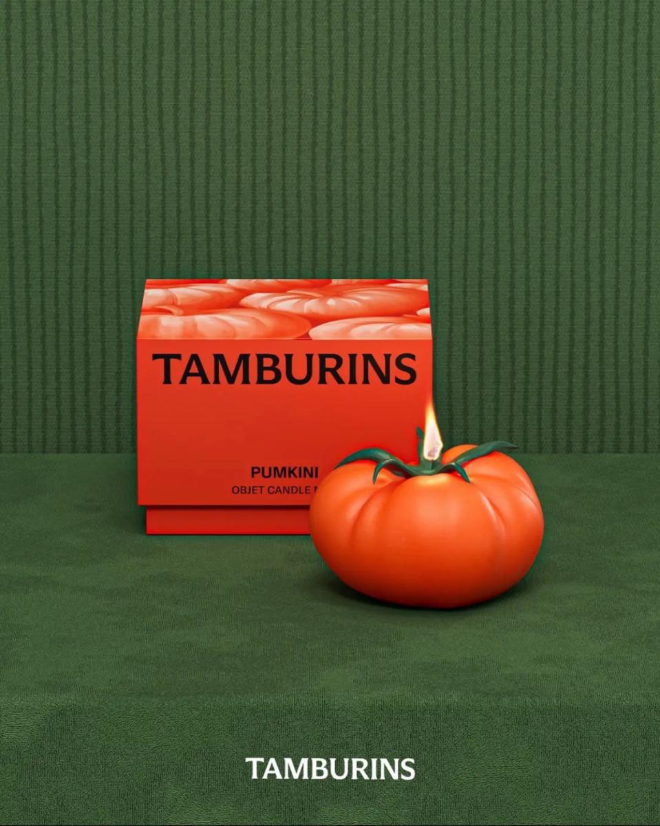 オープンを記念して発売するキャンドル「PUMKINI CANDLE」