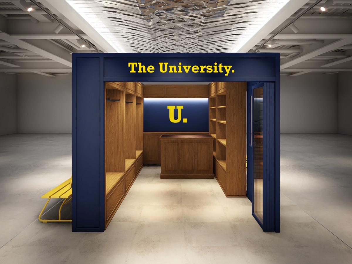 　「架空の大学」をコンセプトにした新ブランド「ザ・ユニバーシティ」の直営店が6月6日、宮下公園の商業施設「レイヤード ミヤシタパーク」サウス2階にオープンする。