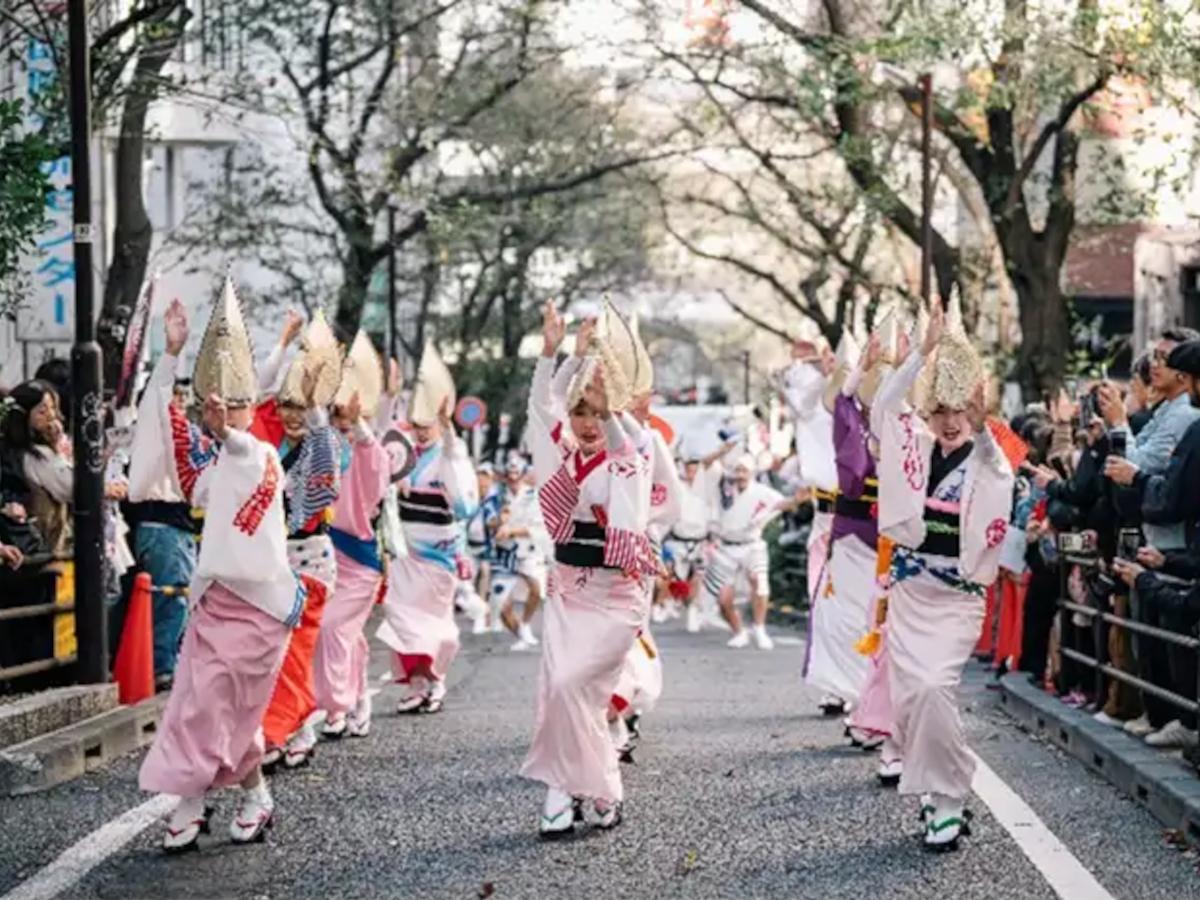 さくら坂での演舞の様子（写真は過去開催時の様子）